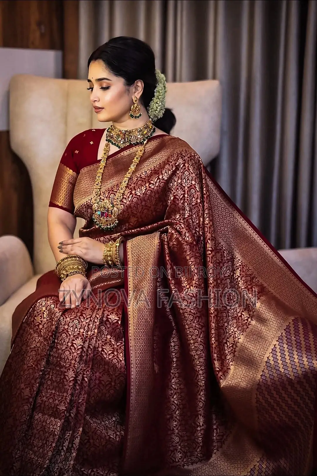 Priyotama Kanchipuram Saree with Blouse Piece
