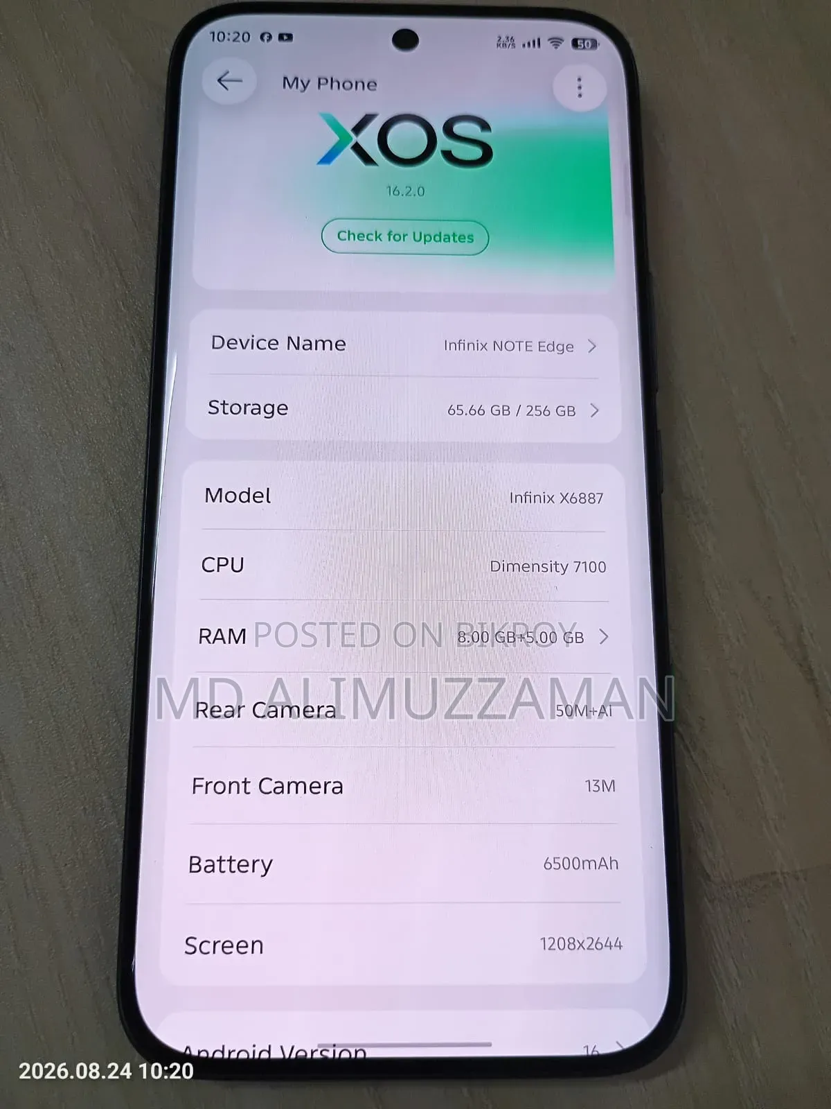 Infinix Note Edge 256 GB Black