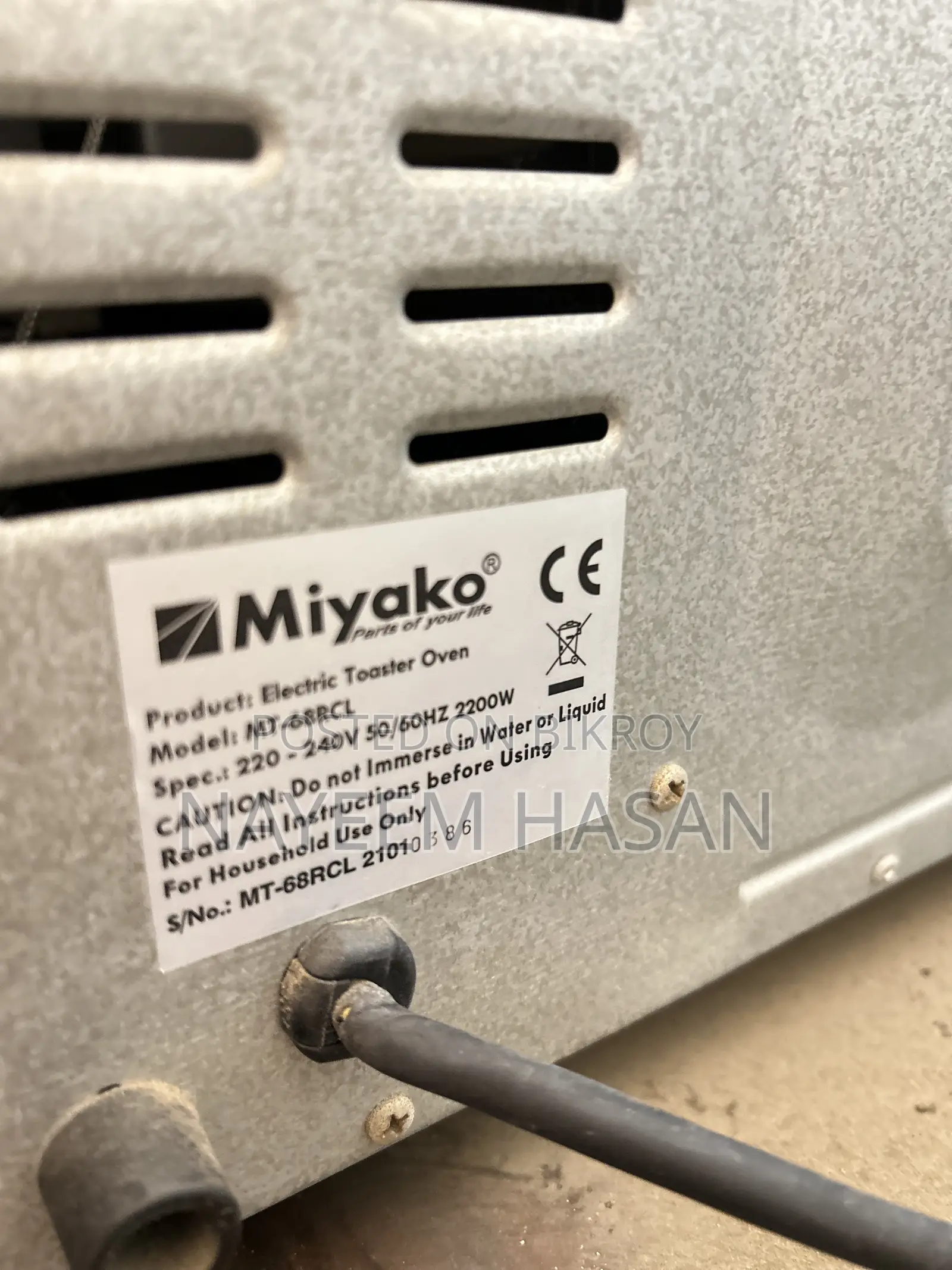 Miyako 68 Liter Electric Toaster Oven