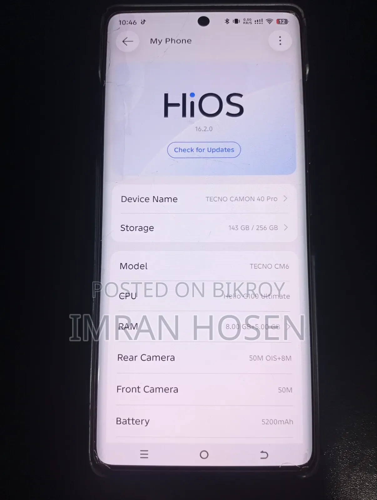 Tecno Camon 40 Pro 5G 256 GB Silver