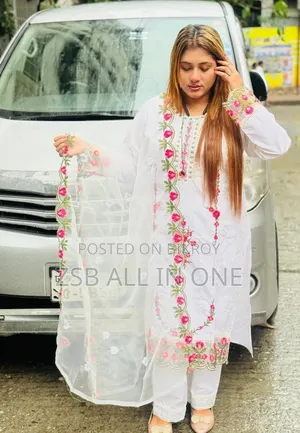 কটন এমব্রয়ডারি থ্রি পিস