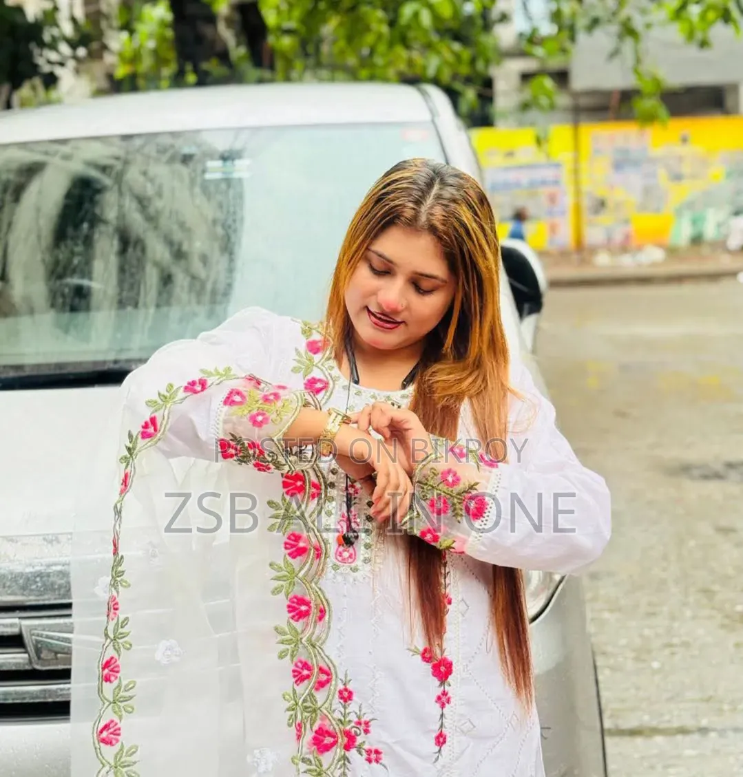 কটন এমব্রয়ডারি থ্রি পিস
