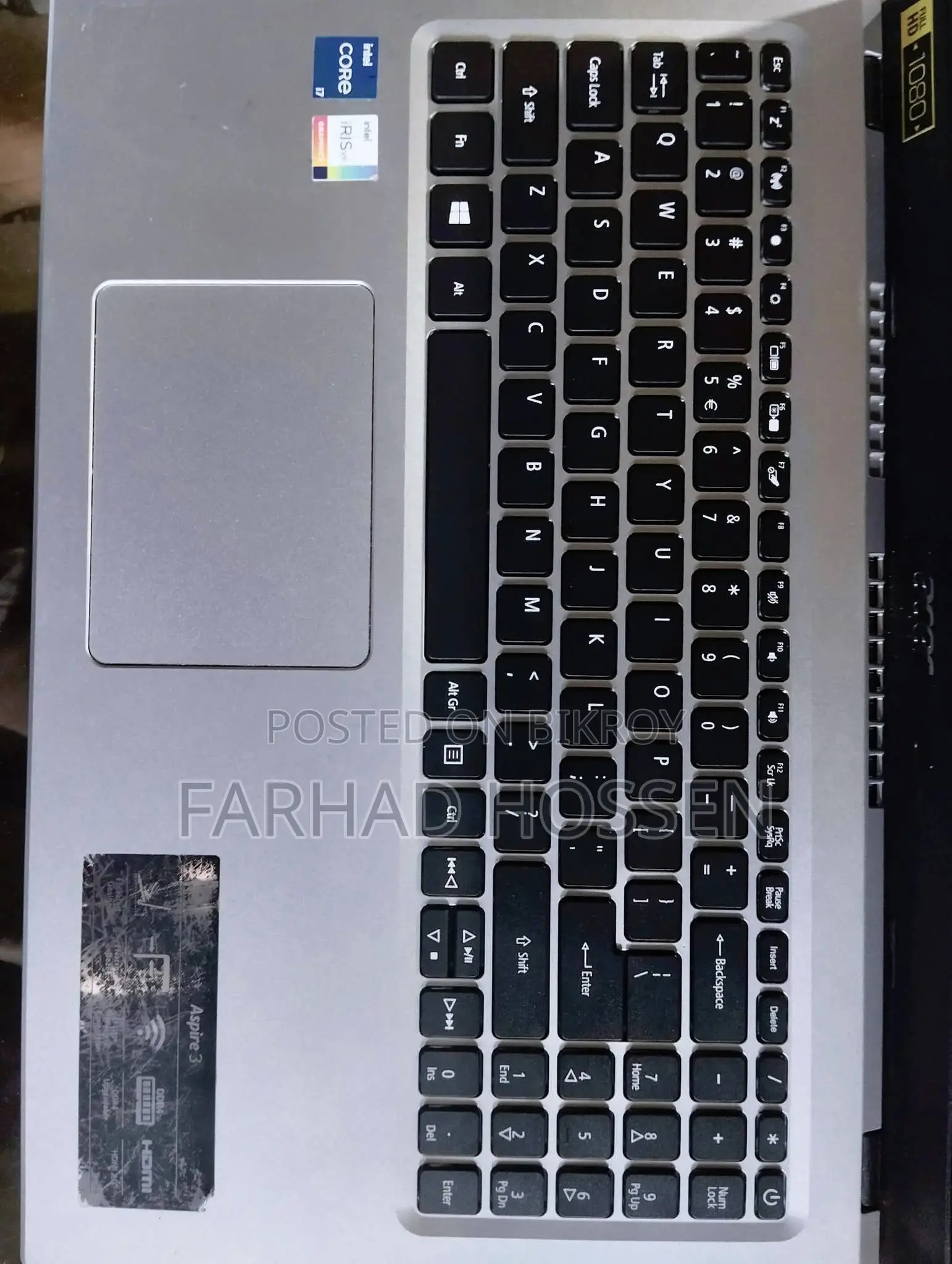Laptop Acer Aspire 3 8GB Intel Core I7 SSD 512GB