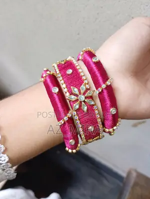 1 Set of Reshmi Thread Trending Bangles. Khayeri Color.