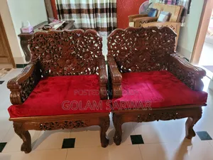 Burmese Teak Wood Carved Sofa Set Imported from Myanmar