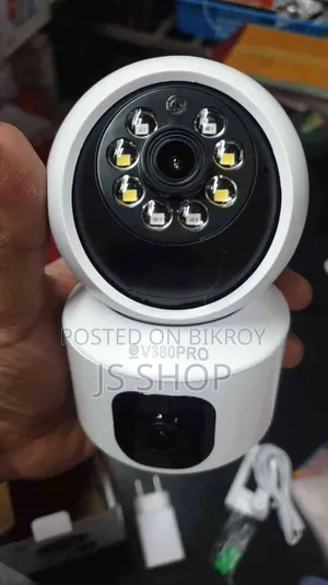 V380 4mp ওয়াইফাই আইপি ক্যামেরা ডুয়াল-লেন্স ডুয়াল স্ক্রিন পিটিজেড ক্যামেরা 1080p এইচডি
