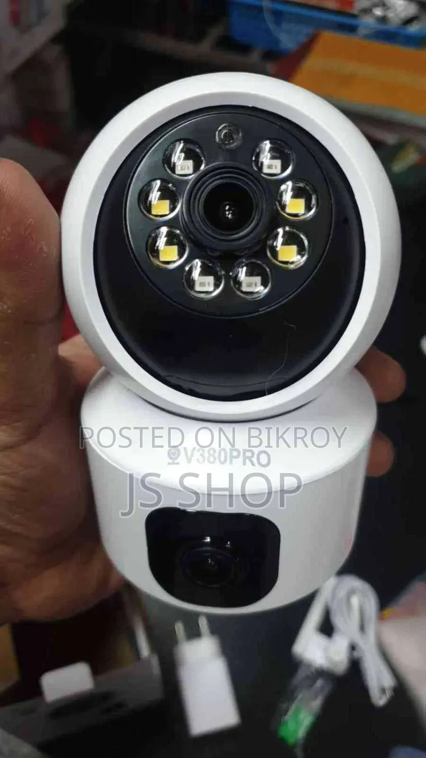 V380 4mp ওয়াইফাই আইপি ক্যামেরা ডুয়াল-লেন্স ডুয়াল স্ক্রিন পিটিজেড ক্যামেরা 1080p এইচডি
