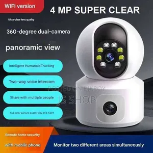 V380 4mp ওয়াইফাই আইপি ক্যামেরা ডুয়াল-লেন্স ডুয়াল স্ক্রিন পিটিজেড ক্যামেরা 1080p এইচডি