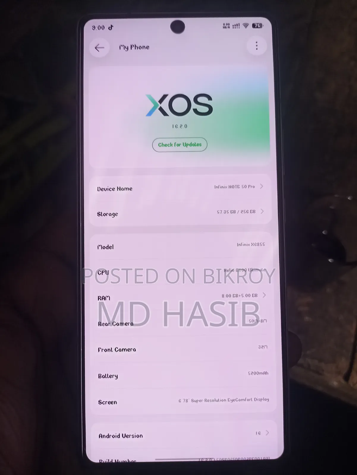 New Infinix Note 50 Pro 256 GB Gray