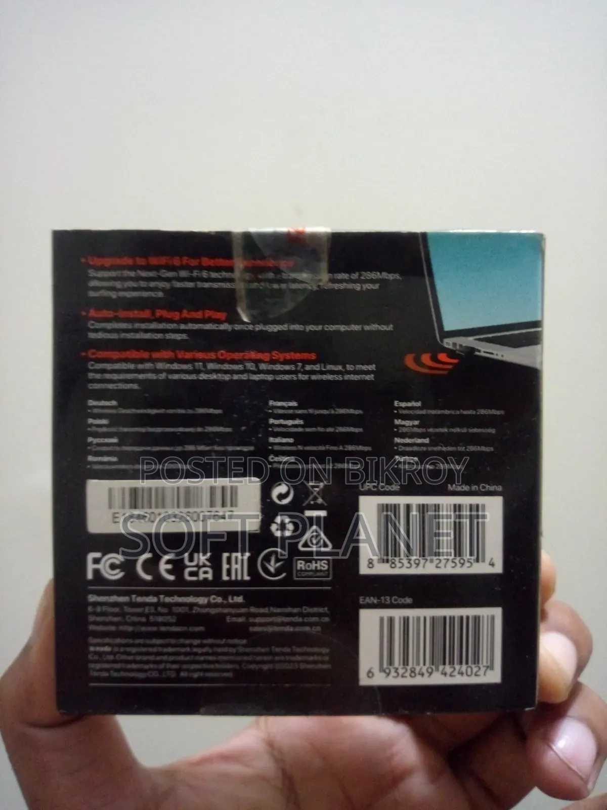 Tenda USB Wifi 6 Adapter Desktop / Laptop