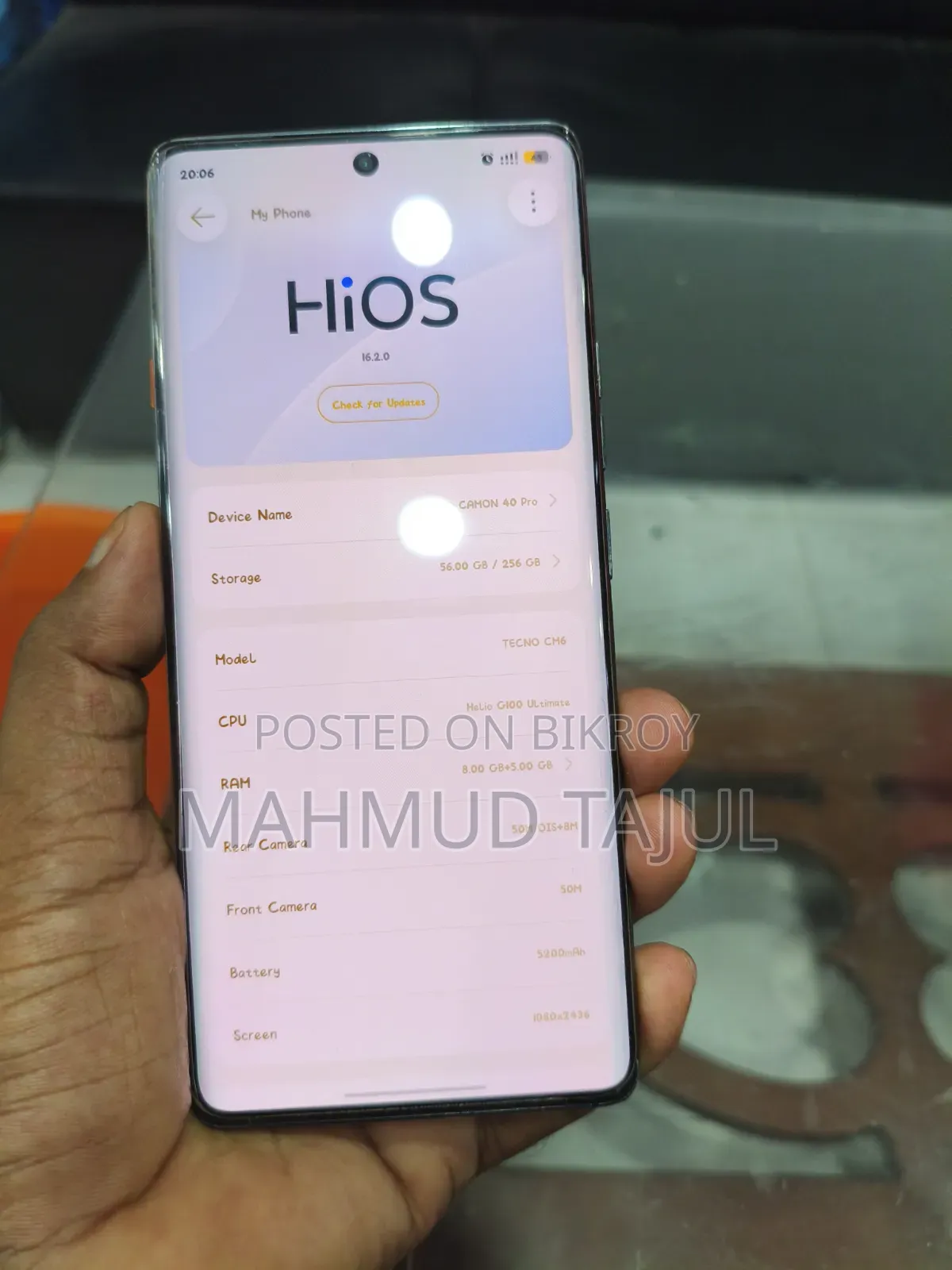 Tecno Camon 40 Pro 4G 256 GB Gray