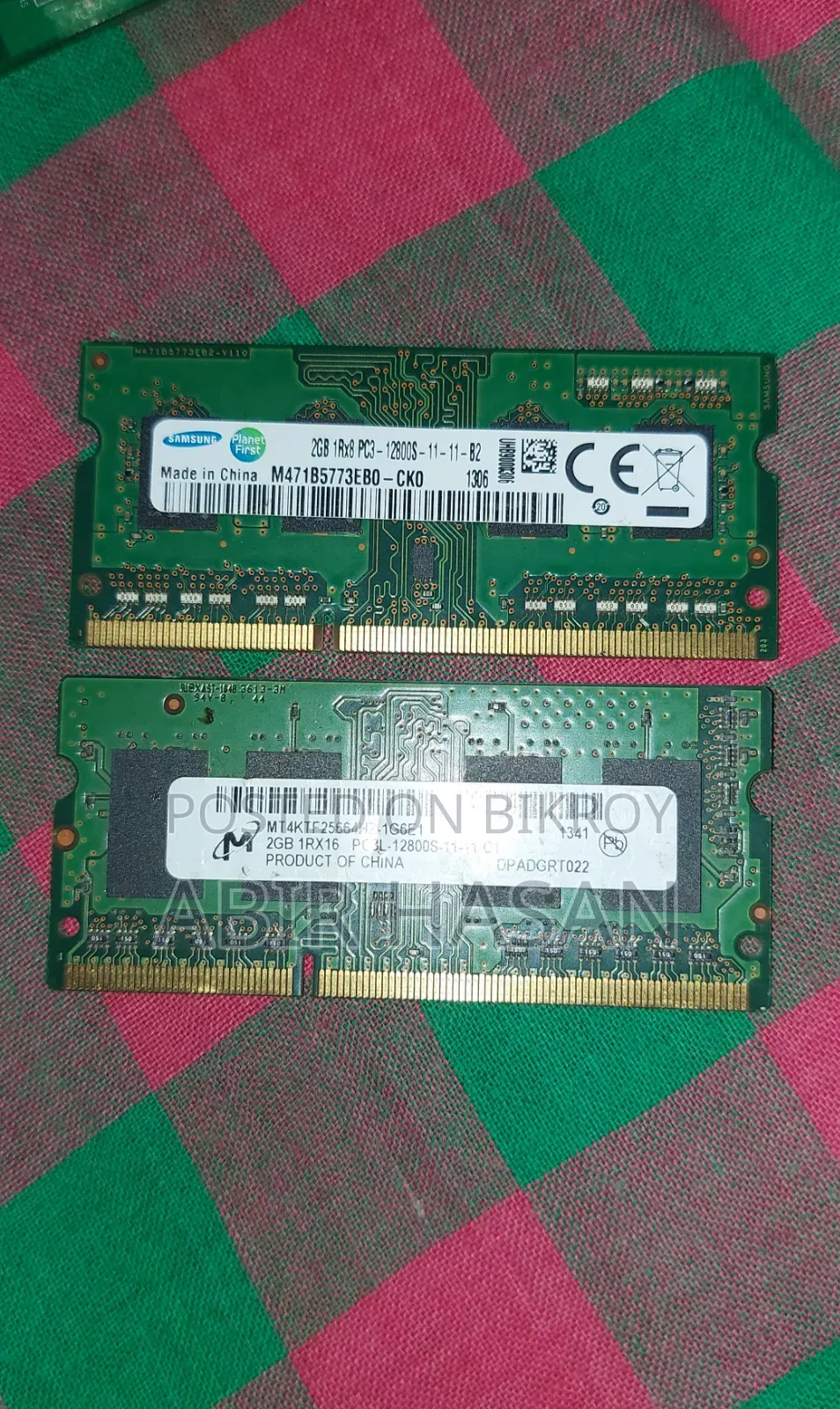DDR 3 ল্যপটপ র‍্যাম বিক্রি হবে 2×2=4GB