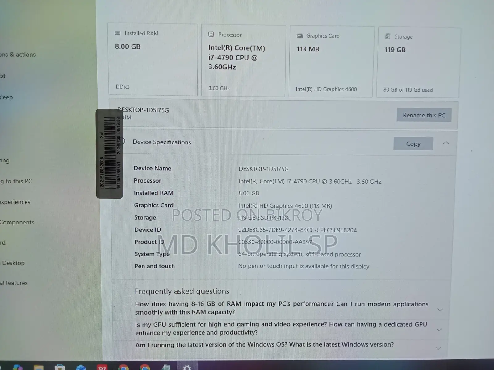 PC Monitor Al