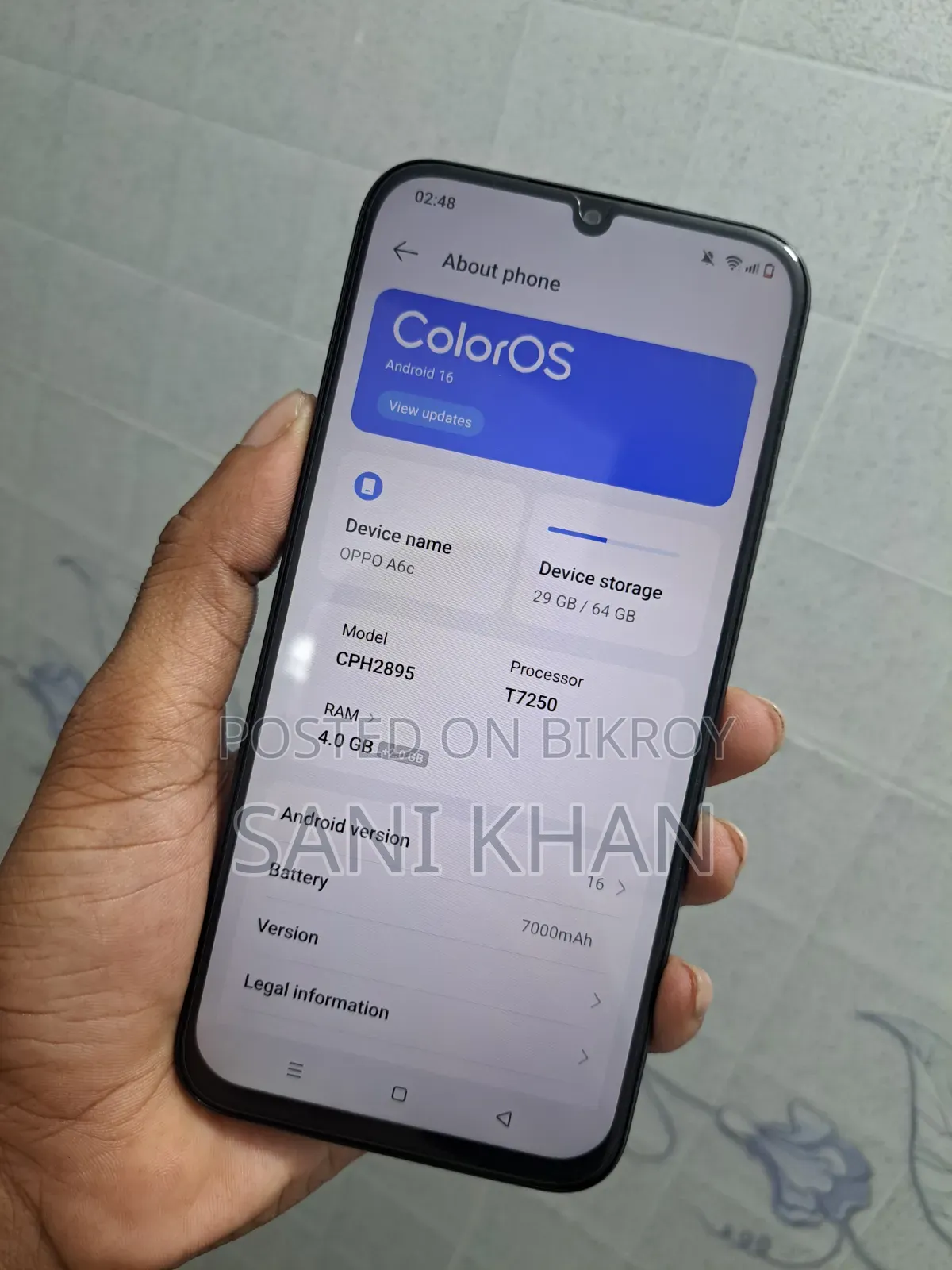 অপ্পো এ৬সি ১২৮ জিবি