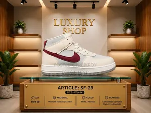 Premium High-Top Casual Sneakers for Men – White & Sky Blue