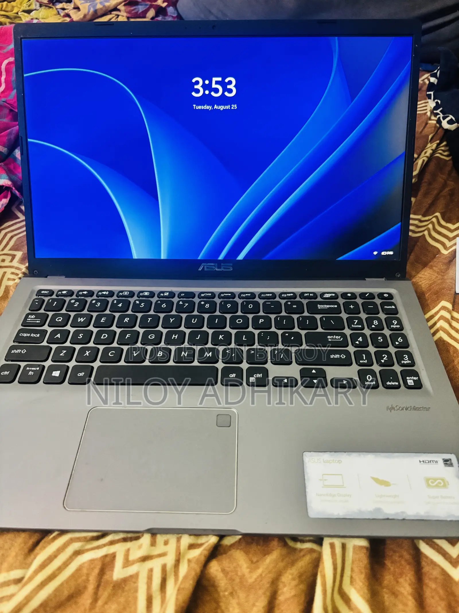Laptop Asus Vivobook 15 8GB Intel Core i5 SSD 512GB