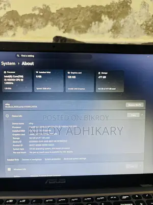 Laptop Asus Vivobook 15 8GB Intel Core i5 SSD 512GB