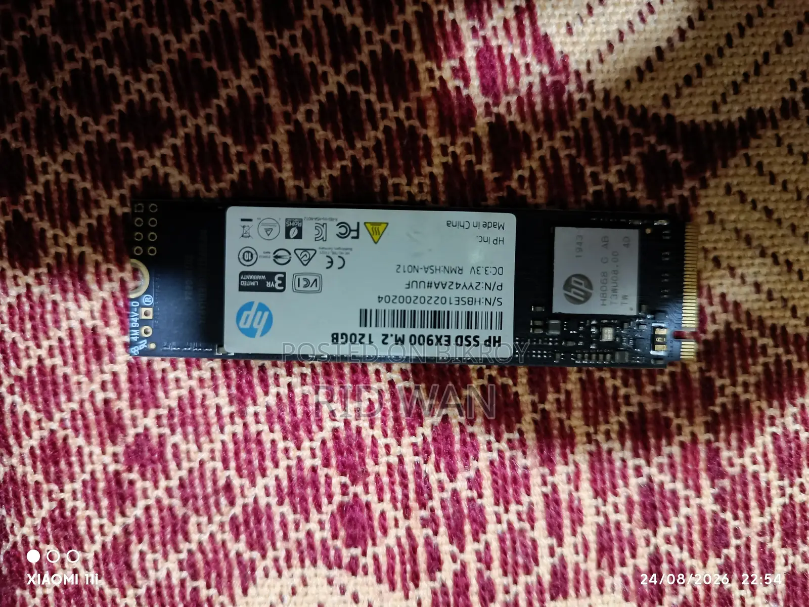 HP Ex900 M.2 120gb Pcie Nvme Internal SSD