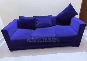 3 Seaters Wooden Velvet Sofa