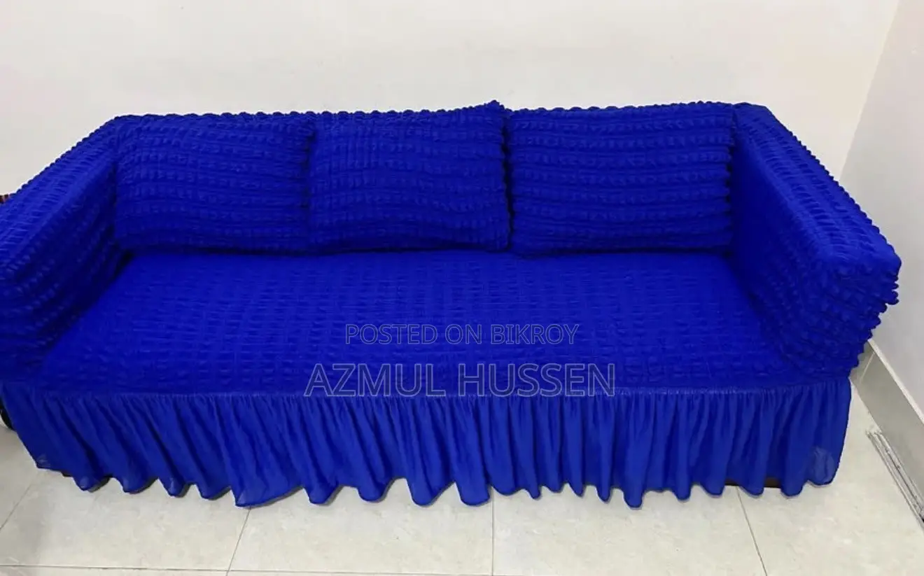 3 Seaters Wooden Velvet Sofa