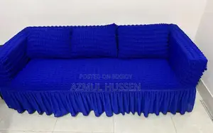 3 Seaters Wooden Velvet Sofa