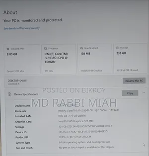 Laptop Chuwi 8GB Intel Core i5 SSD 256GB