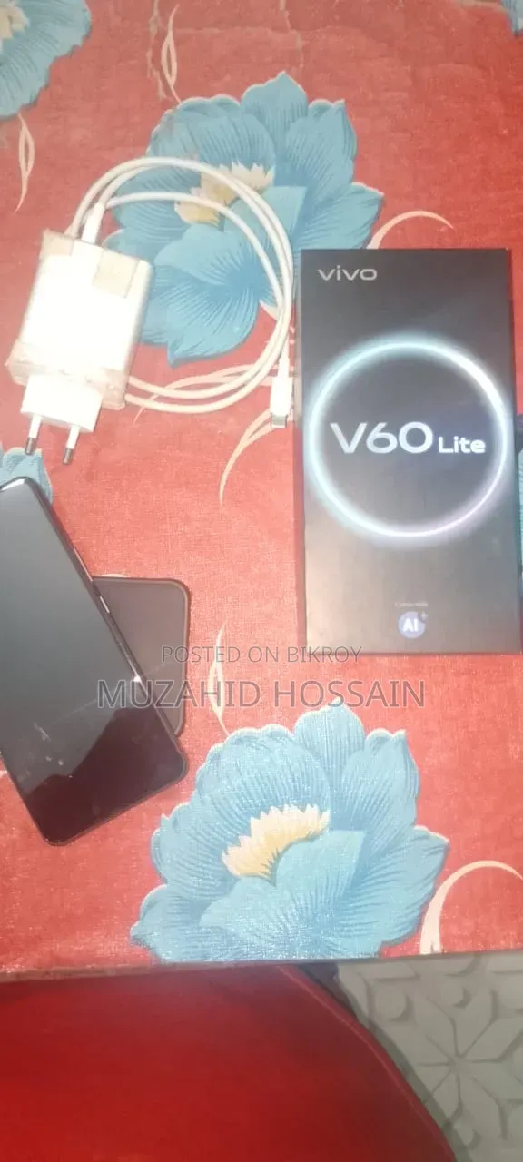 নতুন ভিভো ভি৬০ লাইট ৪জি ২৫৬ জিবি ব্ল্যাক
