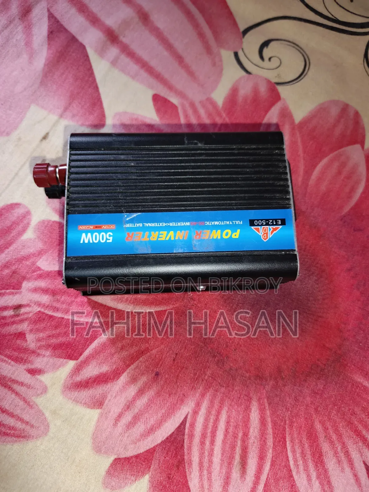 500 Watt DC 12 Volt to AC 220 Volt Car Power Solar Power Inverter