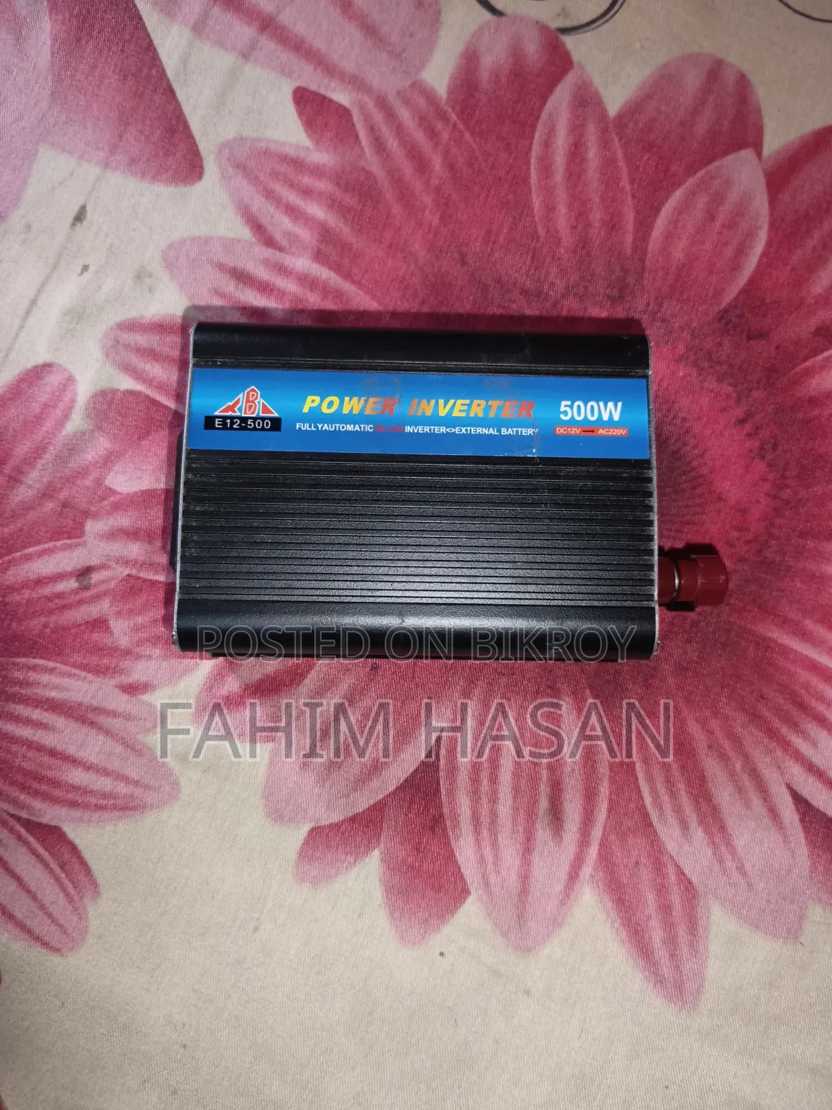 500 Watt DC 12 Volt to AC 220 Volt Car Power Solar Power Inverter