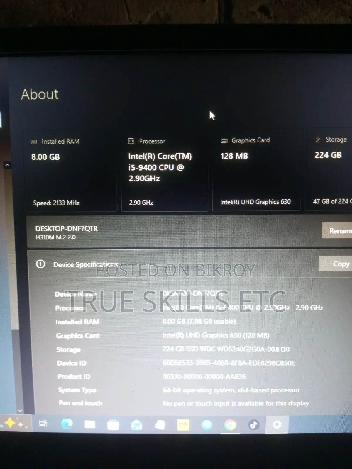 Desktop Computer Gigabyte 8GB Intel Core i5 SSD 128GB