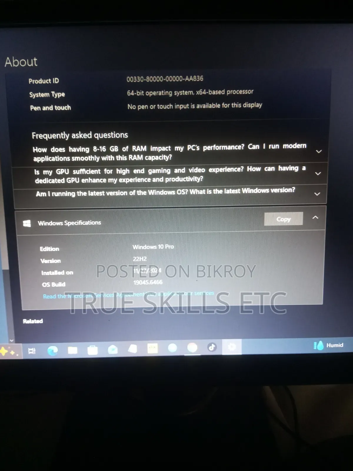 Desktop Computer Gigabyte 8GB Intel Core i5 SSD 128GB