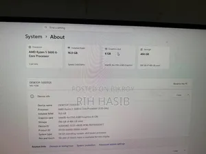Desktop Computer MSI Model 16GB AMD Ryzen 5 SSD 500GB