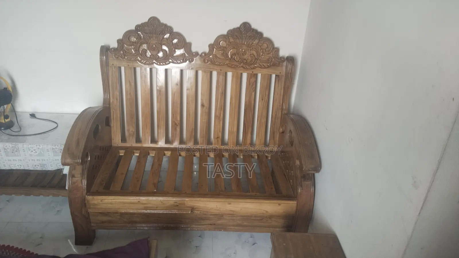 New Akashi Wood Sofa, to be sold due to urgent need of money.