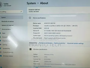 Laptop Toshiba Satellite L40 8GB Intel Core i5 SSD 256GB