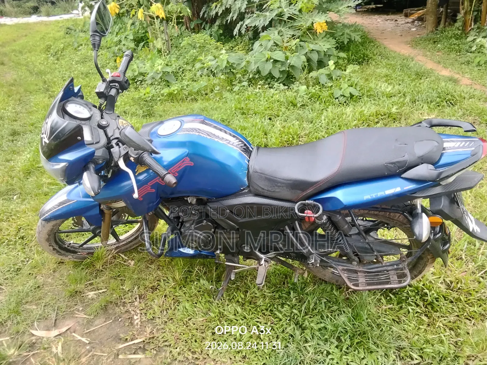 টিভিএস আপাচে আরটিআর ১৬০ টুভি ২০২০ ব্লু