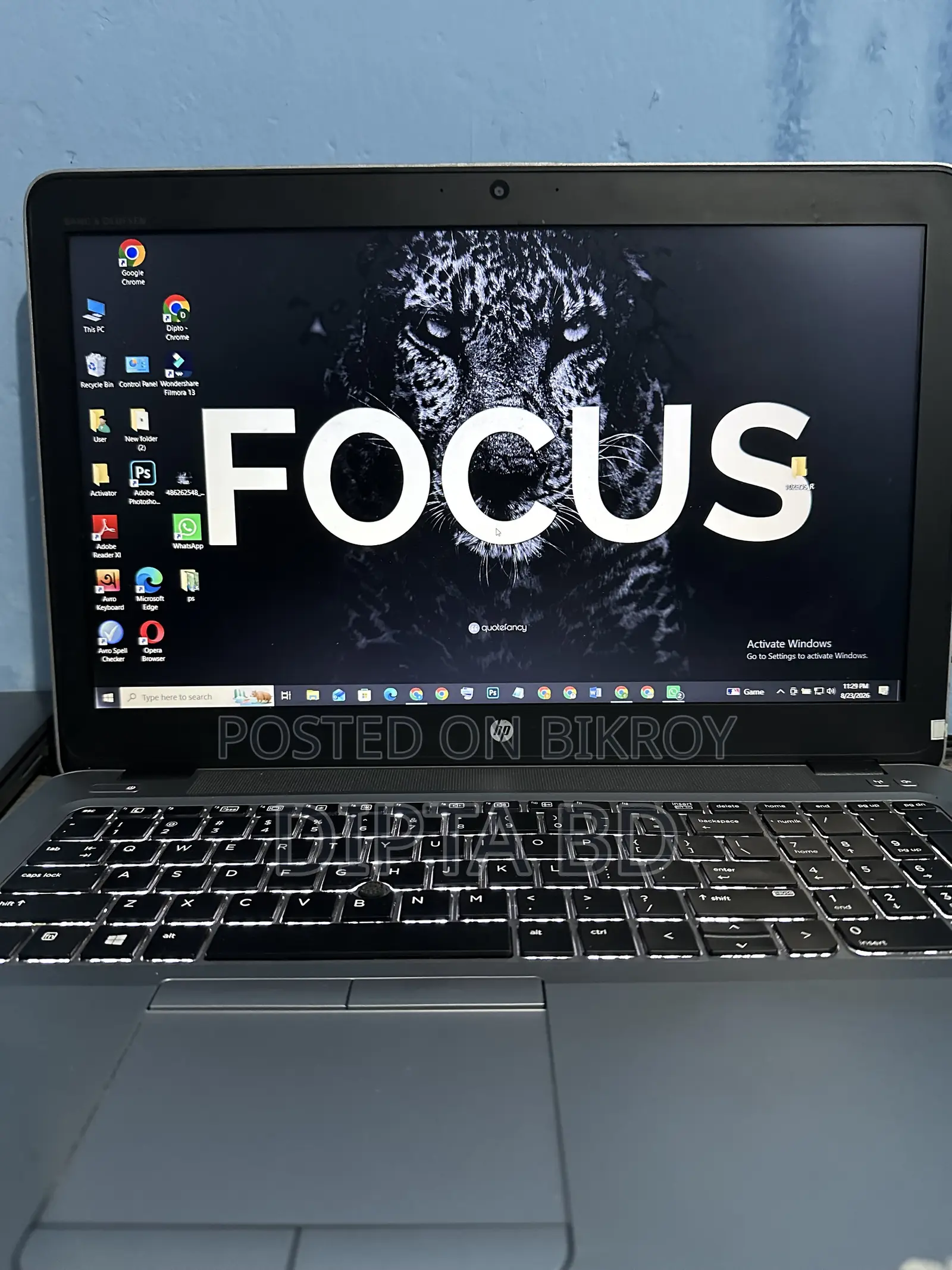 Laptop HP EliteBook 850 G4 8GB Intel Core i7 SSD 256GB