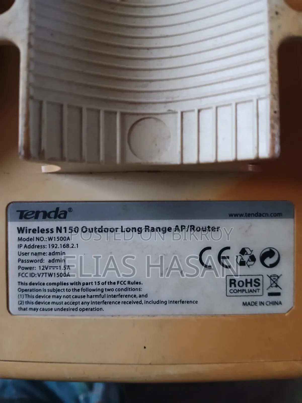 Tenda W1500A Outdoor Long Range N150 AP/Router
