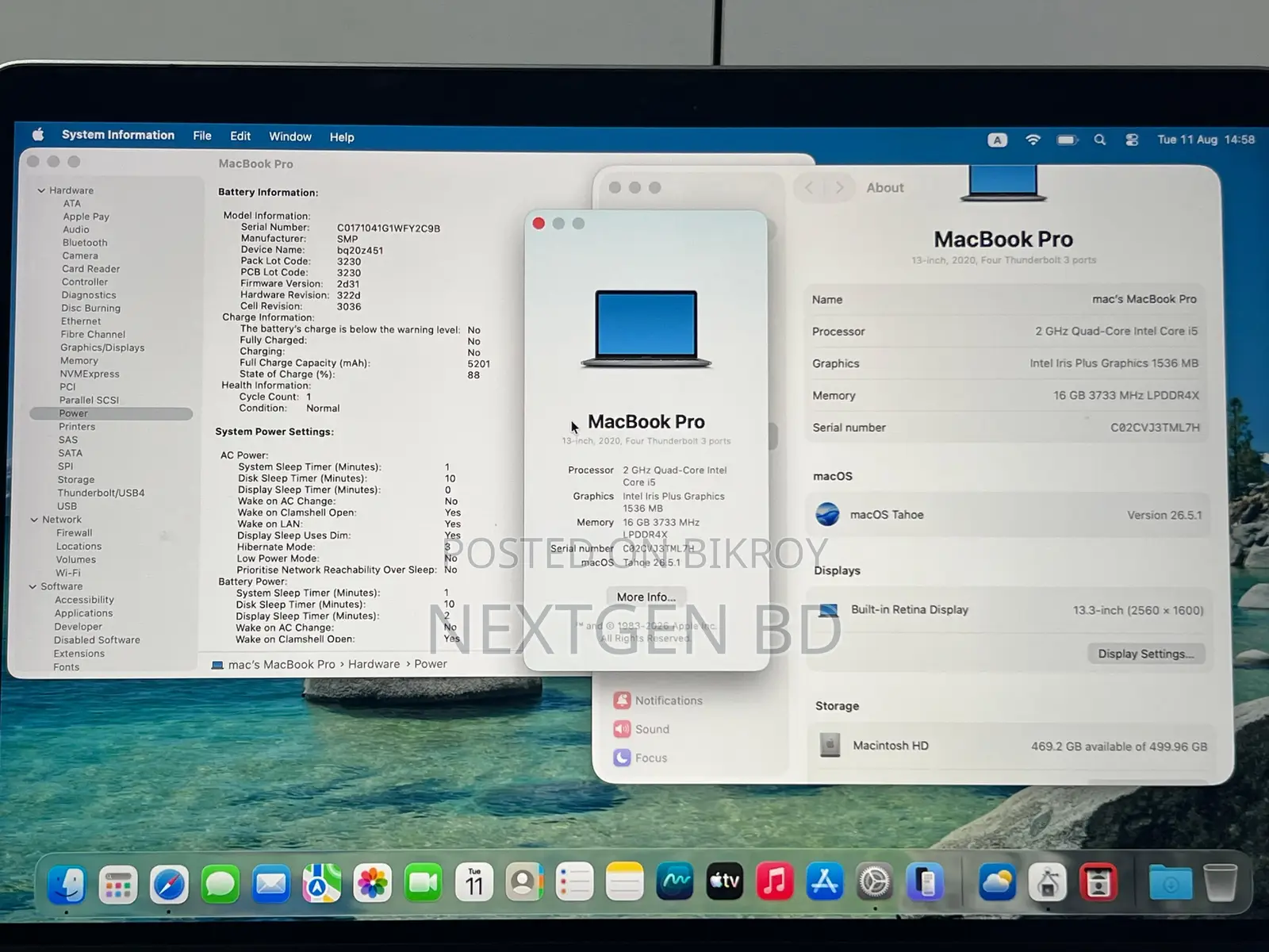Apple MacBook Pro 2020 Laptop 16GB Intel Core i5 512GB SSD