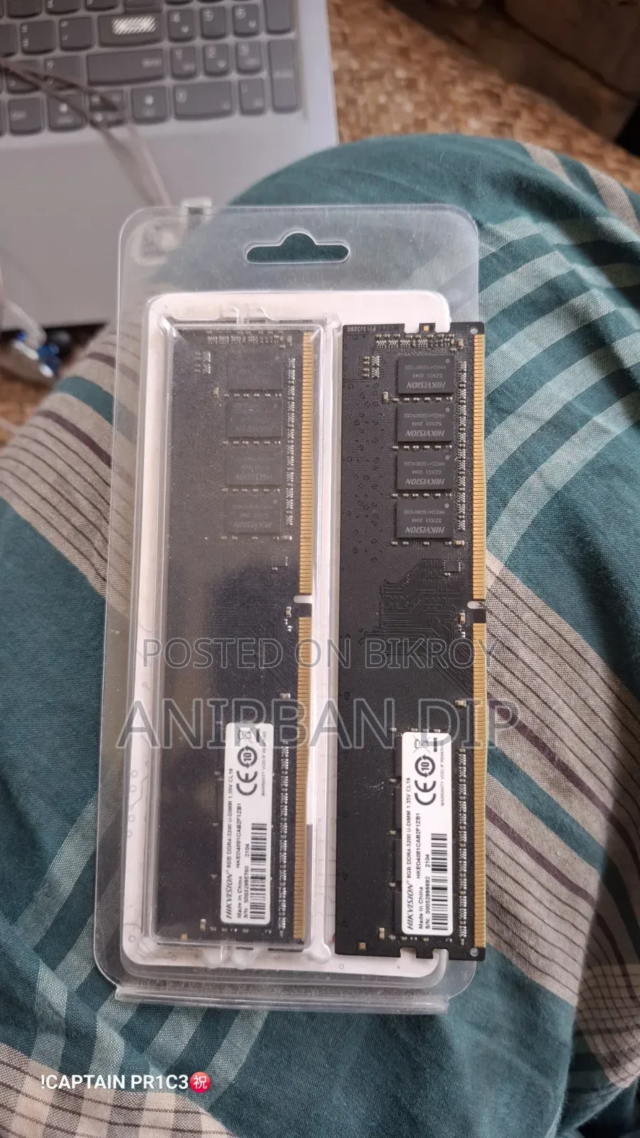 হিকভিশন ডিডিআর৪ র‍্যাম ৮+৮জিবি