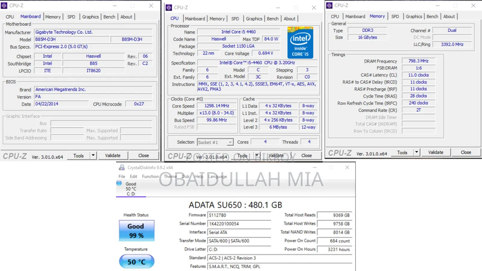 Desktop Computer 16GB Intel Core i5 SSD 500GB
