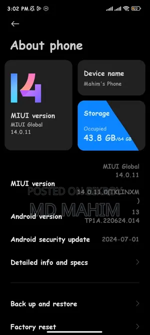 Xiaomi Redmi Note 10S 64 GB Black