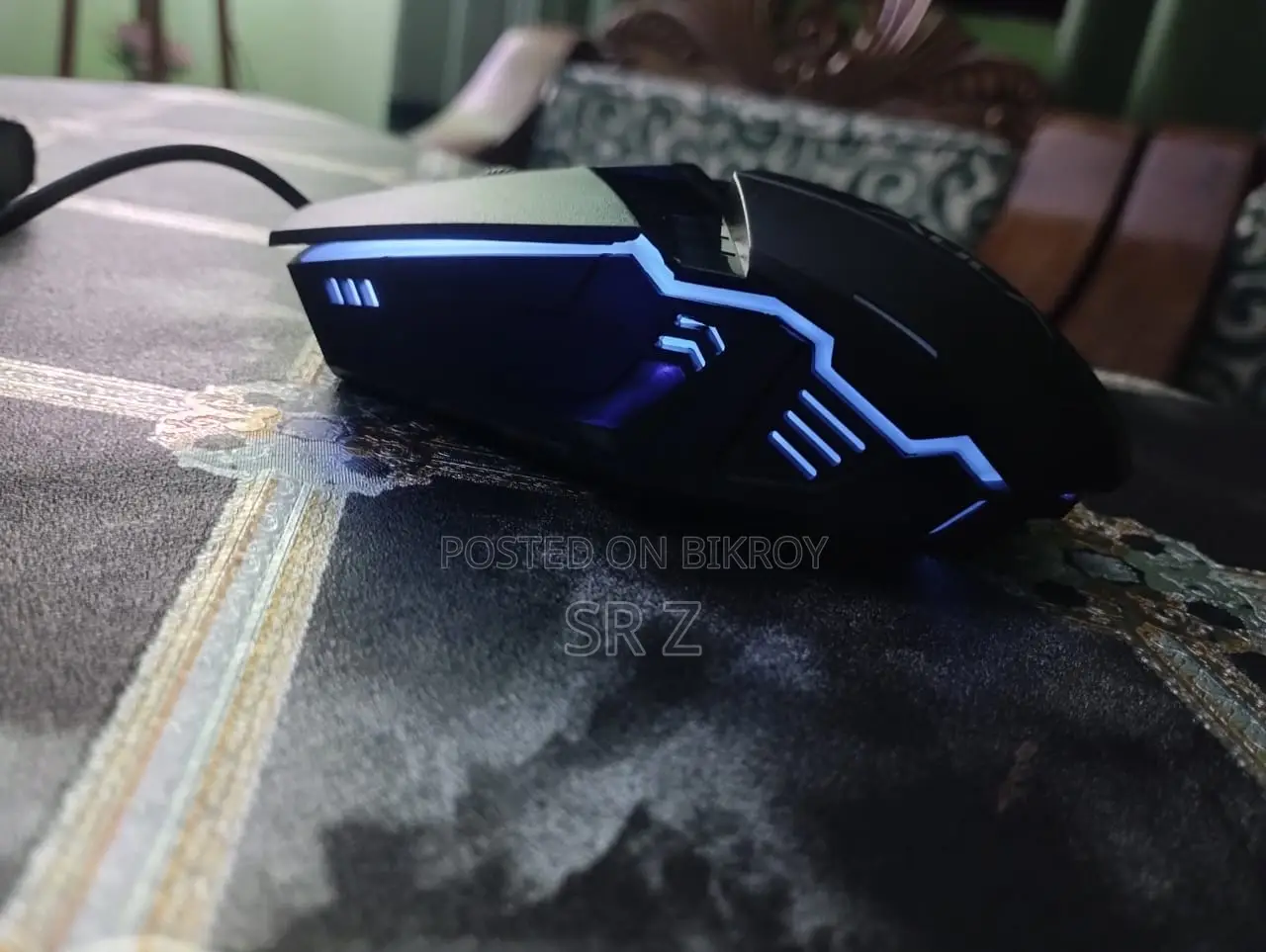 Aula F3061 Rainbow Wired Membrane USB Keyboard Mouse Combo (Black)