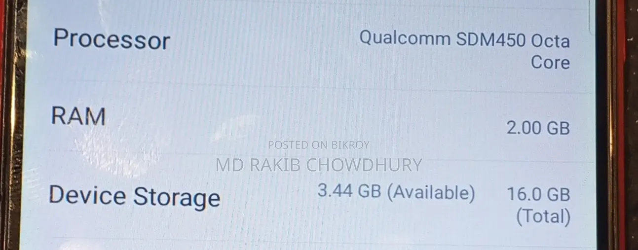 Oppo A3s 16 GB Red