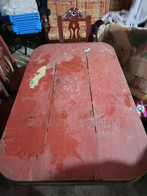 Dining table with 6 chairs and dressing table will be sold urgently.