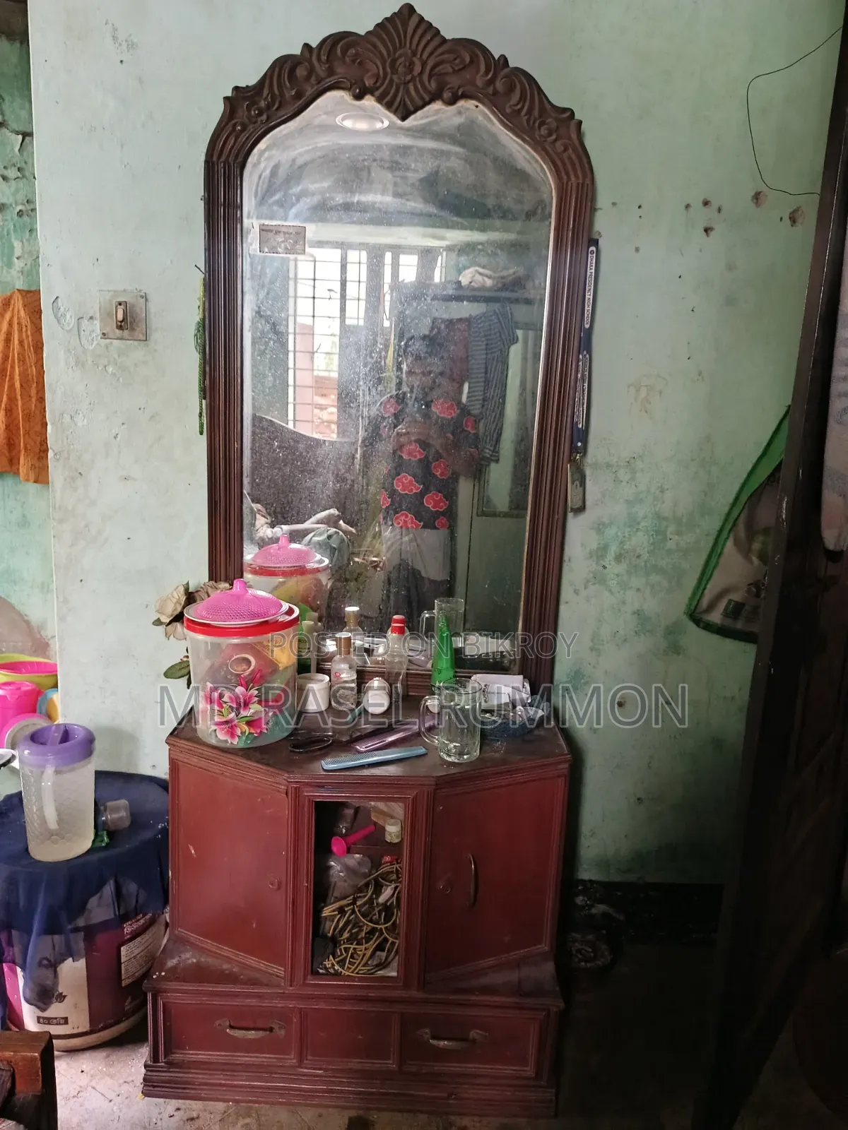 Dining table with 6 chairs and dressing table will be sold urgently.