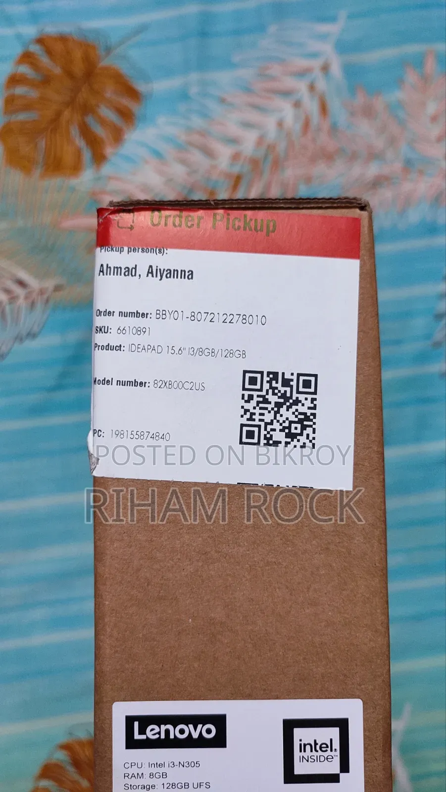 নতুন ল্যাপটপ লেনোভো আইডিয়াপ্যাড ৩ ৮জিবি ইন্টেল কোর আই৩ এসএসডি ১২৮জিবি