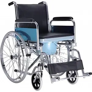 Commode Wheelchair with Detachable Armrest