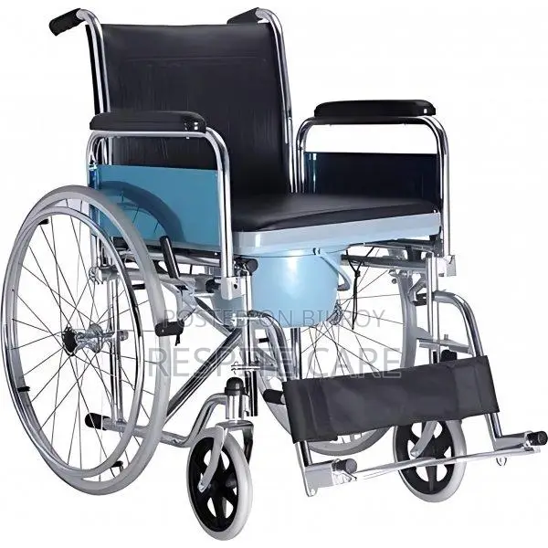 Commode Wheelchair with Detachable Armrest
