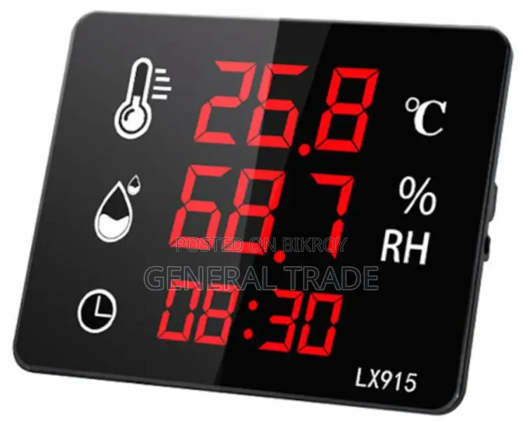 LX915 Industrial Wall Mount LED Display Hygrometer