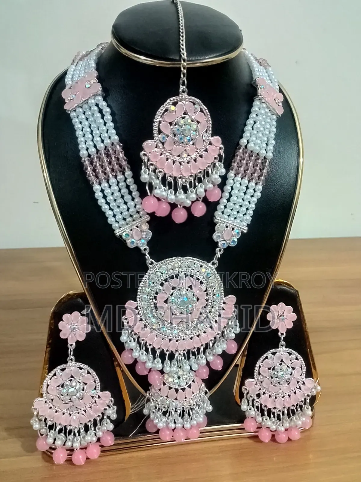 ✨ Elegant Pink & Pearl Jewelry Set ✨